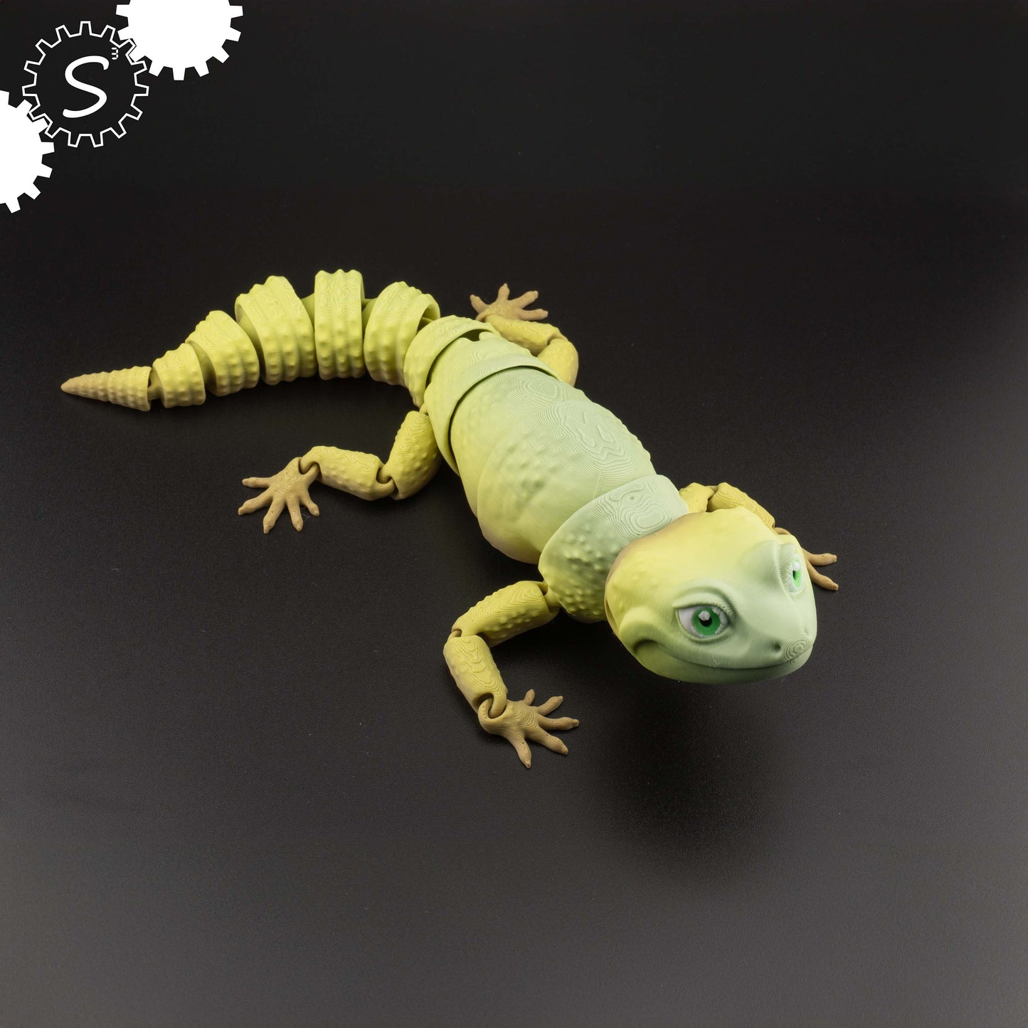 3D Printed 10'' Articulated Gecko Multi-colour