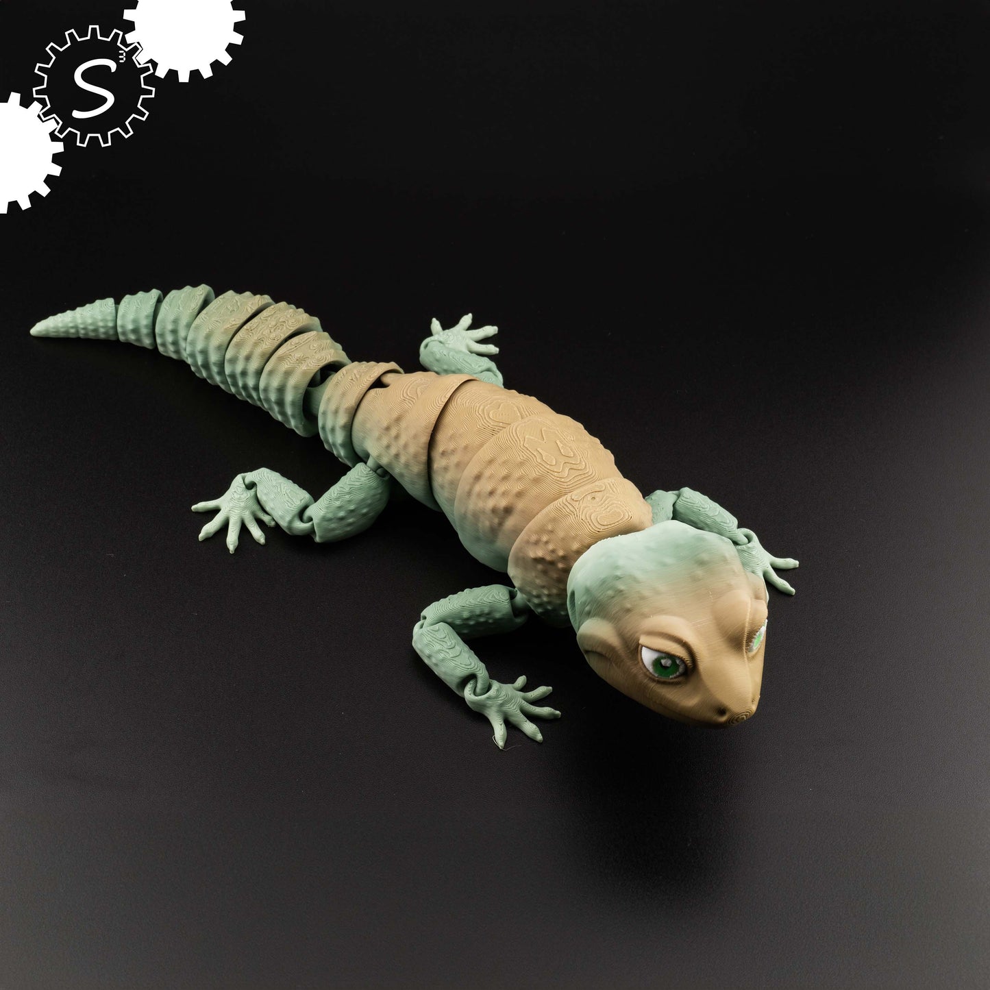 3D Printed 10'' Articulated Gecko Multi-colour