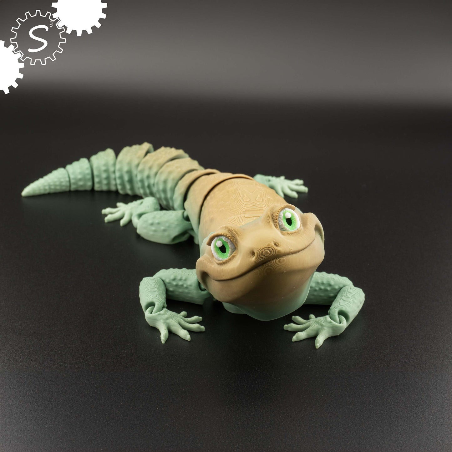 3D Printed 10'' Articulated Gecko Multi-colour