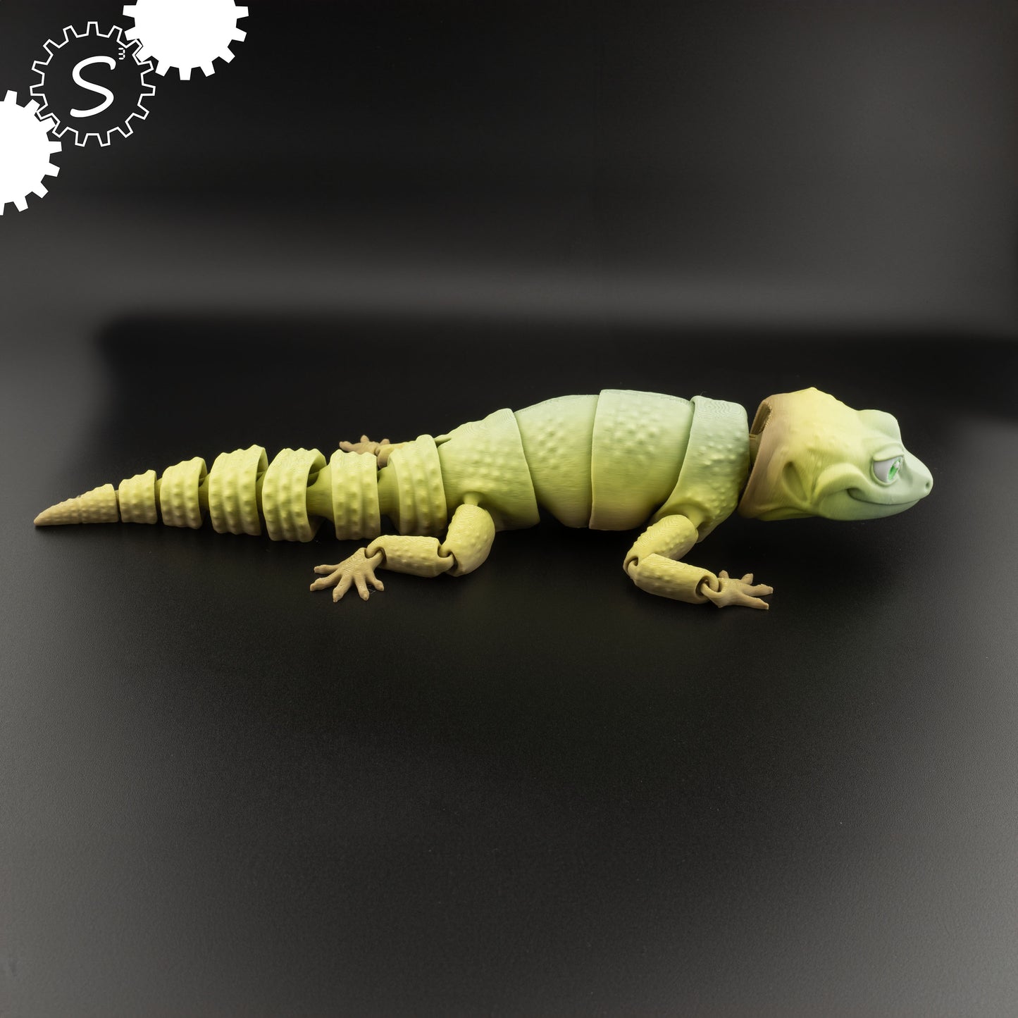 3D Printed 10'' Articulated Gecko Multi-colour