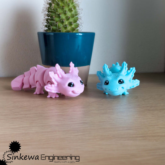 3D Printed Baby Axolotl Articulated Figurine –  Fidget Toy