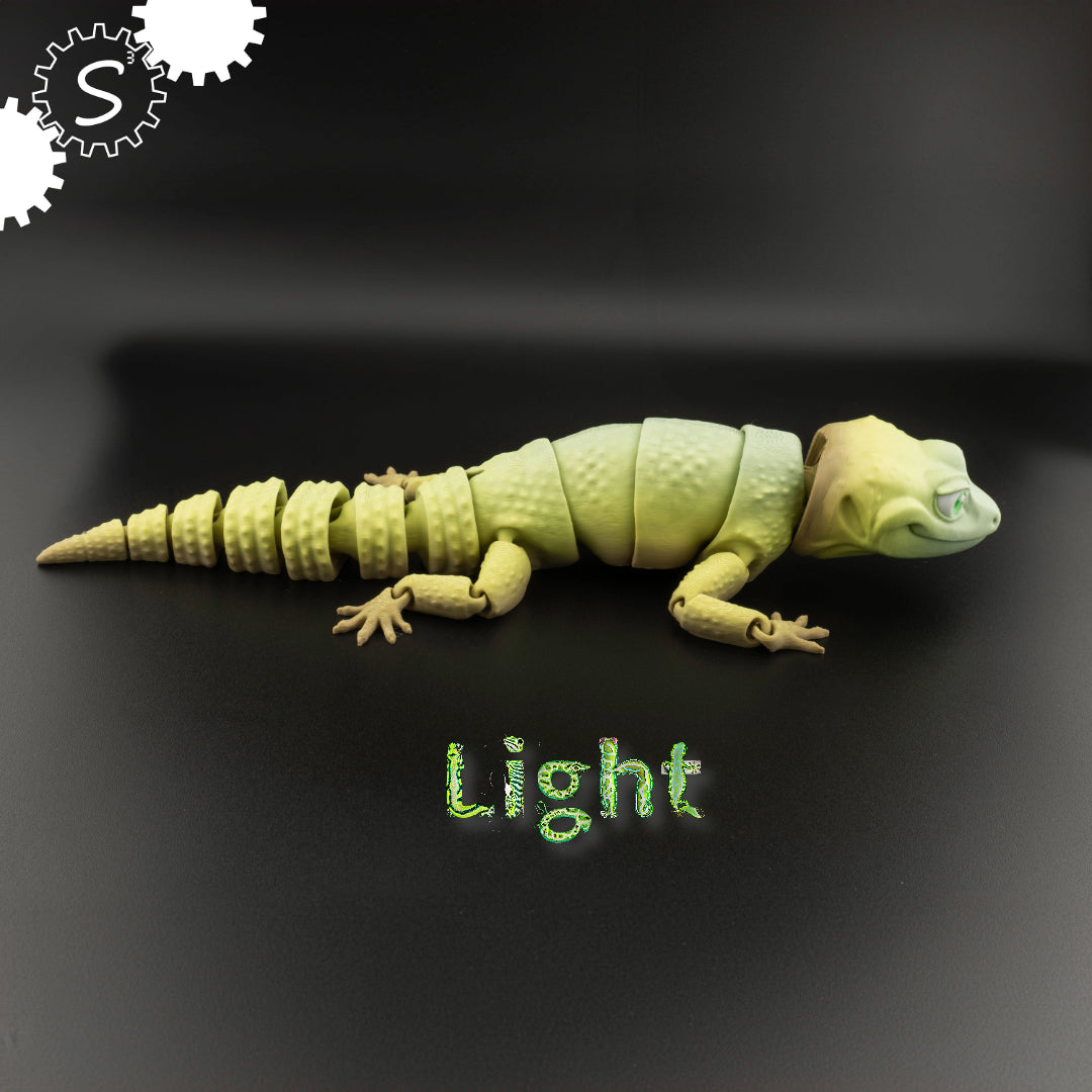 3D Printed 10'' Articulated Gecko Multi-colour